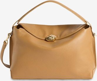 Flattered Rechteckige Clutch aus genarbtem Leder Hanna