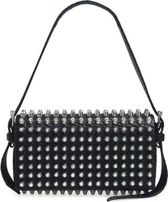 Alexander Wang Slim Ricco Crown Studded Leather Shoulder Bag in Black at Nordstrom
