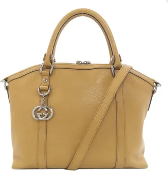 Gucci Beige Leather Tote Bag (Pre-Owned)