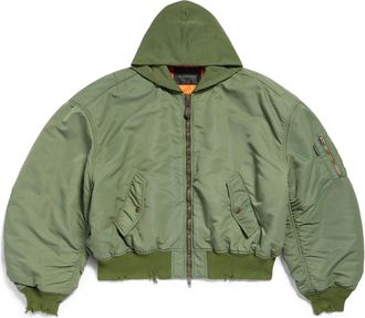 Balenciaga Bomber Jacket Dark Green 796940TPO042840