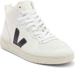 Veja V-15 Mid Top Sneaker in Extra-White/Black at Nordstrom Rack, Size 37