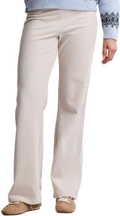 Barefoot Dreams Day to Night Stretch Corduroy Wide Leg Pants in Stone at Nordstrom, Size X-Small