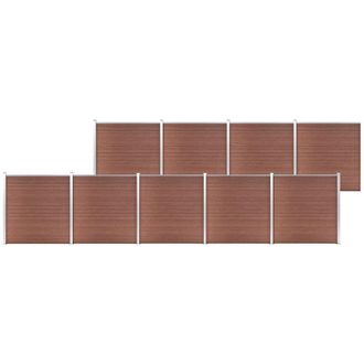 vidaXL vidaXL Recinzione da Giardino in WPC 1564x186 cm Marrone