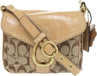 Coach Pre-owned Canvas Schoudertas - Dames - Vintage Schoudertas - Beige - ONE Size - Vintage