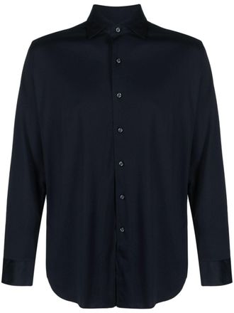 Boggi Milano long-sleeve cotton shirt - Blue