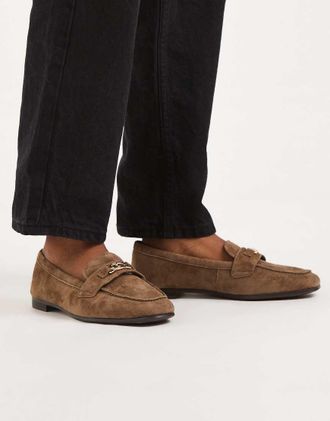 Aldo Aldo - Joana - Mocassini in camoscio verde chiaro