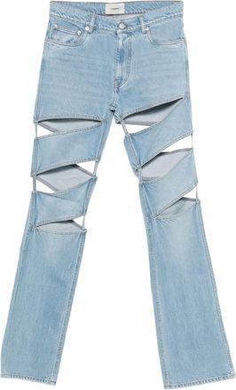Coperni cut-out jeans - women - Organic Cotton/Cotton/Polyester - 34 - Blue