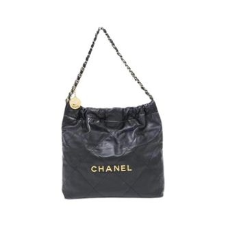 Chanel Pre-owned Chanel22 Calf Shoulder Bag - Dames - Pre-owned - Zwart - Maat: ONE Size Leer