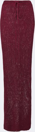 Bananhot Alma sequined knitted maxi skirt