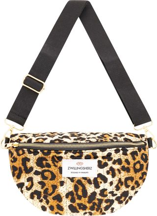 Zwillingsherz Tragetasche ZWILLINGSHERZ Leo, Damen, beige, Web, Kunstfaser, gemustert, mehrfarbig, Taschen Tragetasche, Leoparden Muster, Reissverschluss, verstellb