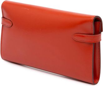 Hermès Portemonnaies - 2017 Box Calf Kelly Longue Wallet - Gr. unisize - in Orange - für Damen