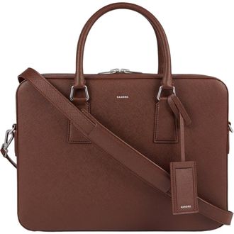 Sandro Reconstituted leather briefcase in Cognac at Nordstrom, Size Medium