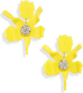 Lele Sadoughi Small Crystal Lily Earrings in Sunflower at Nordstrom