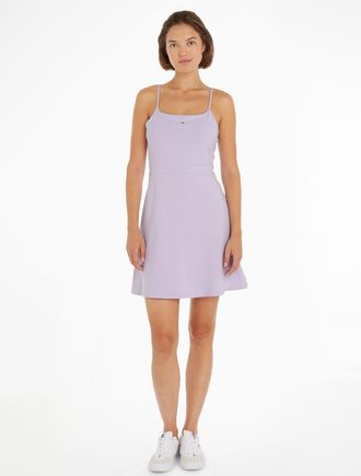 Tommy Jeans TJW ESSENTIAL STRAP FLARE DRESS mit verstellbaren Spaghettitr&auml;gern