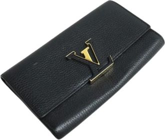 Louis Vuitton Pre-owned Wallets, female, Black, Size: ONE SIZE Pre-owned Leather Wallet