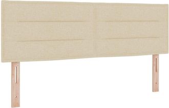 vidaXL Cabecero Altura Ajustable Con Cabecera Manual Crema 160 Cm Tela Vidaxl