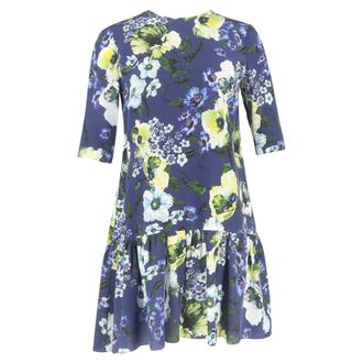 Erdem Erdem Emmie Short Sleeve Dress in Floral Print Silk