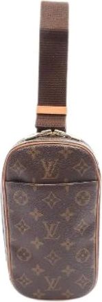 Louis Vuitton Pre-owned Cross Body Bags, male, Brown, Size: ONE SIZE Pre-owned Pochette Gange Monogram Waist Bag