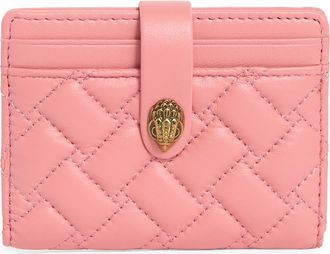 Kurt Geiger Kensington Quilted Leather Wallet in Pink Combo at Nordstrom Rack