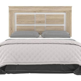 Home Heavenly Home Heavenly - Cabecero Cama 160 Cm Dora. Cabecero De Madera Y Detalles Blanco, Apto Para Camas 135, 150 Y 160 Cm. Color: Roble Sonoma-blanco
