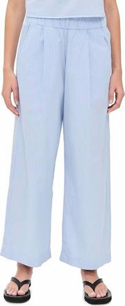 Stateside James Pinstripe Poplin Pants In Dove Blue