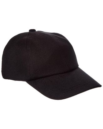 Brooks Brothers Leather-Trim Cashmere Baseball Cap