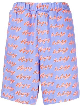 Natasha Zinko Shorts con stampa Angry - Viola