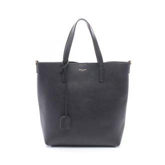 Saint Laurent Black Leather Handbag Tote Bag (Pre-Owned)