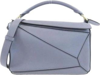 Loewe Tweedehands leren handtassen - Dames - Vintage Handtas - Blauw - ONE Size - Vintage