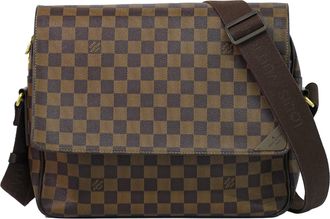 Louis Vuitton Shelton Messenger Damier Brown Canvas Handbag (Pre-Owned)