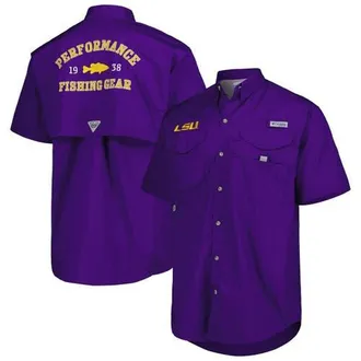 Columbia Mens Columbia Purple LSU Tigers Bonehead Button-Up Shirt at Nordstrom, Size Large