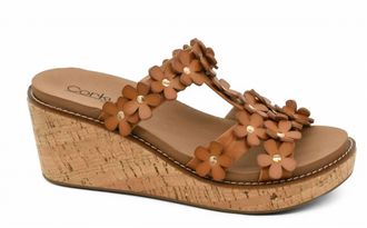 Corkys Footwear Womens Mic Drop Wedge Sandal In Cognac