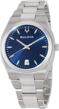 Bulova Classic Surveyor Quartz Blue Dial Ladies Watch 96M157