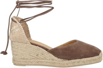 Castaner Brown Cute Leather Wedge Sandals