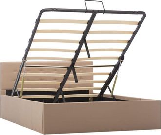 vidaXL Cama Canap&eacute; Hidr&aacute;ulica Sin Colch&oacute;n Capuchino 120x200 Cm Vidaxl