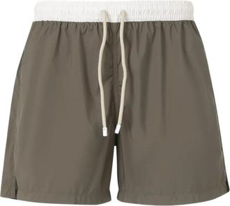 Fedeli Costume da bagno con bordo a contrasto - Verde