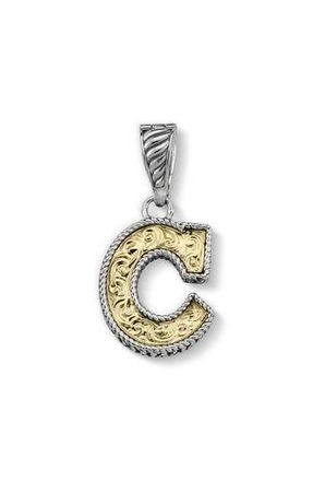 Samuel B. Two-Tone Initial Pendant in Silver/gold C at Nordstrom Rack