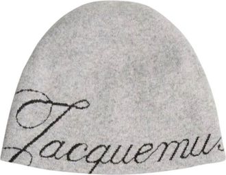 Jacquemus Grey Logo Beanie Cap