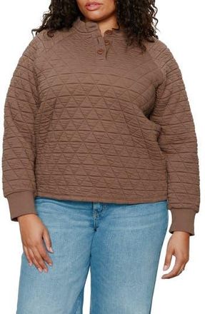 Sanctuary Quilted Popover Top in Morel Brown at Nordstrom Rack, Size 3X
