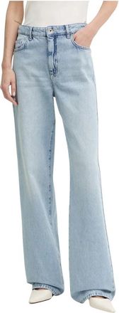 Patrizia Pepe Rechte Jeans - Dames - Flared Jeans - Blauw - W26 - Katoen - Jeans