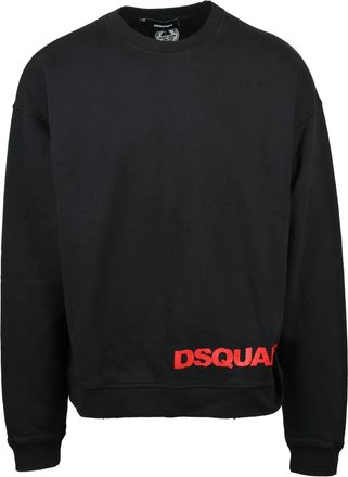 Dsquared2 Black Cotton Logo Sweatshirt
