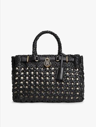 Tommy Hilfiger The American Icon Braided Leather Tote Bag