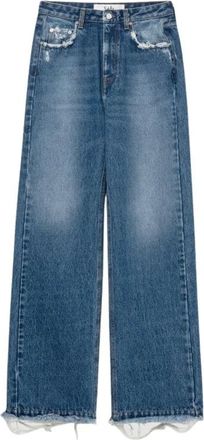 S&eacute;fr Frayed Cut Jeans - Heren - Loose Fit Jeans - Blauw - W30 - Katoen - Jeans