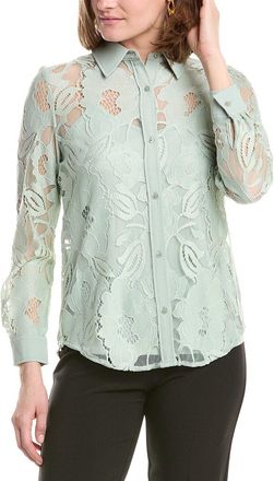 Anne Klein Button Down Blossom Lace Top