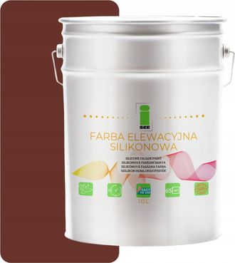 OEM Pintura De Silicona Marr&oacute;n Para Fachadas Exteriores, Tono Marr&oacute;n, 10 L