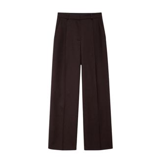 Anine Bing Wide Trousers, female, Brown, XS, Trent-buksen