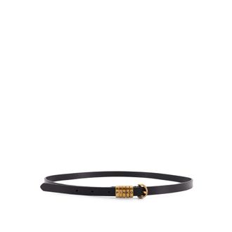 Pinko Verstelbare Leren Riem - Dames - Riemen - Zwart - S - Leer - Accessoires