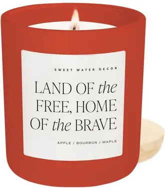 Sweet Water Decor Land of the Free, Home of the Brave 15 oz Soy Candle at Nordstrom