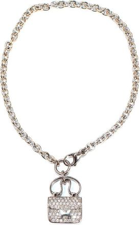 Herm&egrave;s 18K White Gold Diamond Constance Amulettes Bracelet