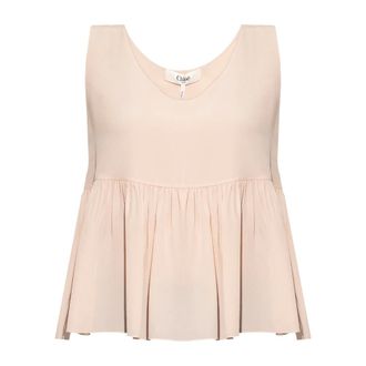 Chlo&eacute; Overhemden, Dames, Roze, XS, Zijden Top